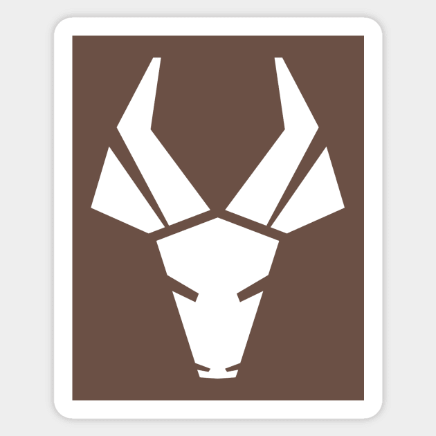 Stylized Antelope in South African fashion Sticker by SEEN